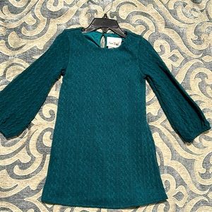 Rare Editions Sweater Dress Girl's Hunter Green Bell Sleeves